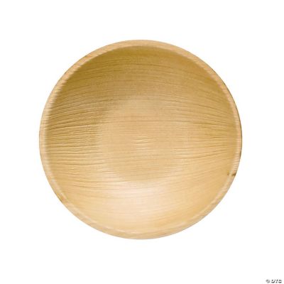 5" Round Palm Leaf Eco Friendly Disposable Soup Bowls (75 Bowls)