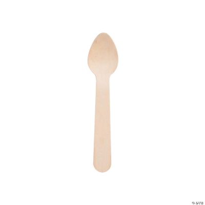 3" Natural Birch EcoFriendly Disposable Mini Dessert Spoons (275
