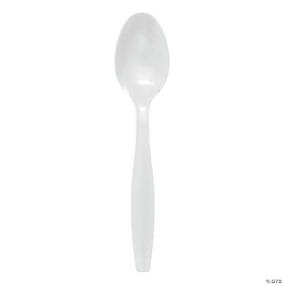 White Plastic Disposable Spoons (600 Spoons) Oriental Trading