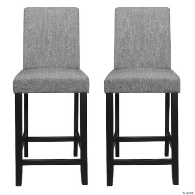 Lazzara Home Elias 39 in. Black Full Back Wood Frame Bar Stool with