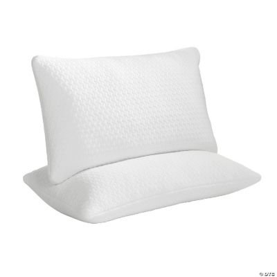 Lazzara Home Comfrey Breathable Shredded Memory Foam Queen Size Pillow Set of 2