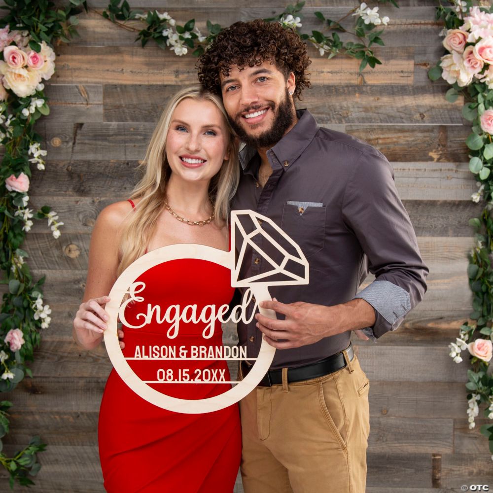 Personalized Engagement Cutout Photo Prop