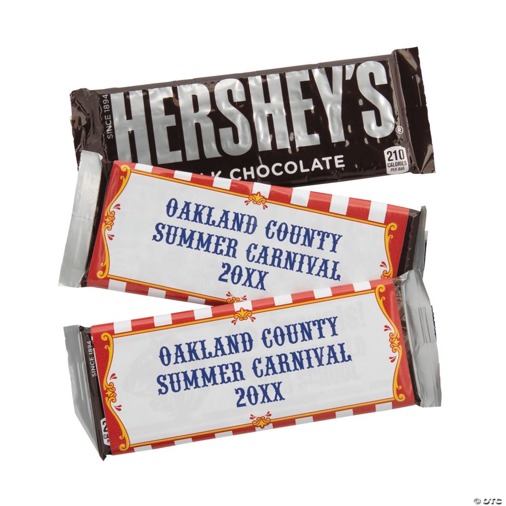 Personalized Carnival Candy Bar Sticker Labels - 12 Pc.