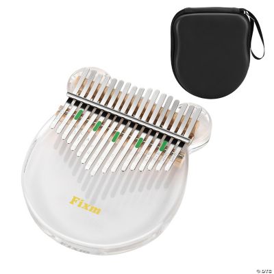 FIXM 17 Keys Thumb Piano Transparent Acrylic Material with Carry Bag
