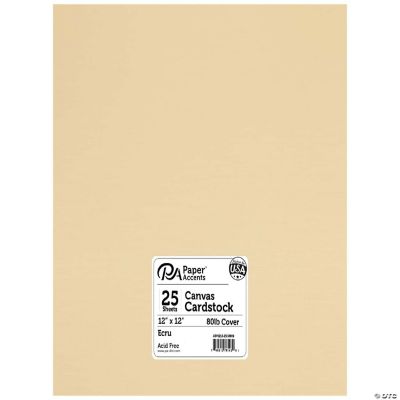 Canvas Cardstock 12 x 12 in. 58809 Ecru 25 pc.