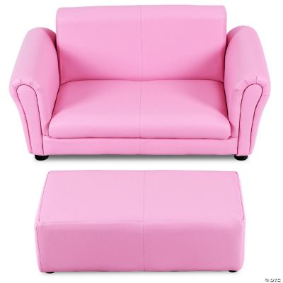 Costway Pink Kids Sofa Armrest Chair Couch Lounge Children Birthday ...