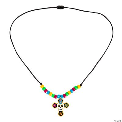 Day of the Dead Cross Necklace Craft Kit Makes 12 Oriental Trading