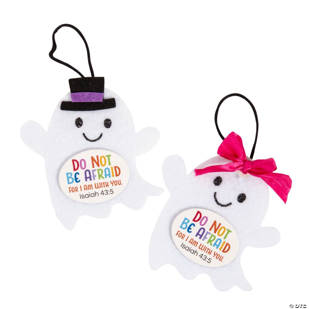 Religious Halloween Ghost Ornament Craft Kit - Makes 12