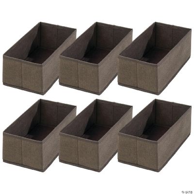 mDesign Fabric Bedroom Dresser Drawer/Closet Organizer Bins, 6 Pack