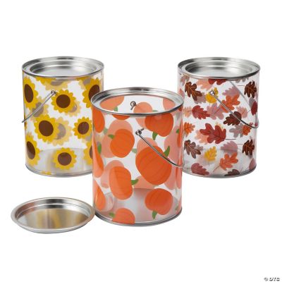 6 PC 4x5 Fall Paint Bucket Favor Containers