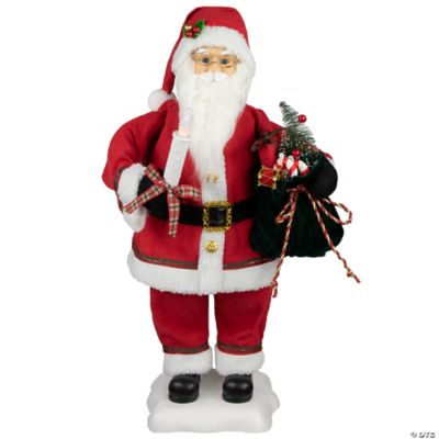 Northlight 24-Inch Animated Santa Claus with Lighted Candle