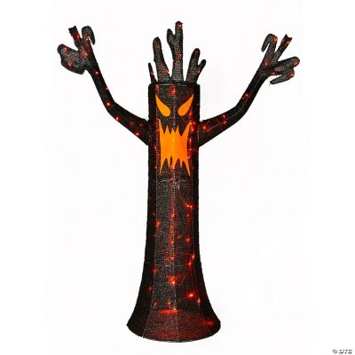 National Tree Company 48 in. PreLit Scary Halloween Tree Oriental
