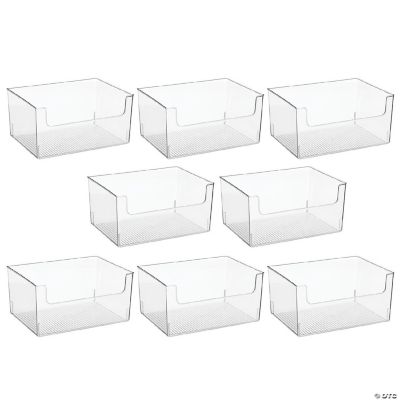 mDesign Household Plastic Storage Organizer Bin with Open Front - 8 ...