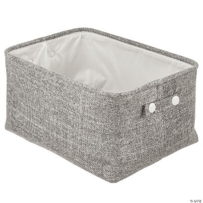 mDesign Fabric Bathroom Storage Bin 2 Pack Dark Gray Oriental Trading