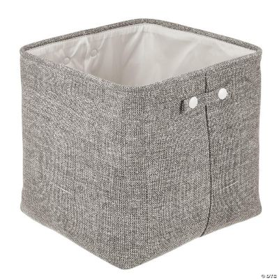 mDesign Fabric Bathroom Storage Bin, 2 Pack Dark Gray