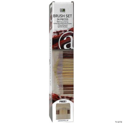 Art Advantage Brush Set Oil Acrylic 24pc Oriental Trading   14284686