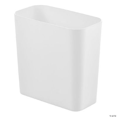 mDesign Plastic Rectangle Small Trash Can Wastebasket Garbage Bin ...