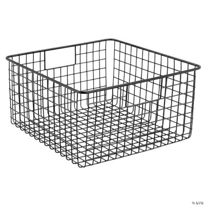 mDesign Metal Wire Food Organizer Basket with Built-In Handles - 2 Pack ...