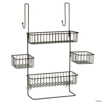 mDesign Steel Shower Caddy Hanging Rack Storage Organizer for Bathroom