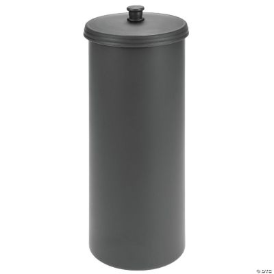 mDesign Plastic Toilet Paper 3-Roll Storage Organizer with Cover - Dark ...
