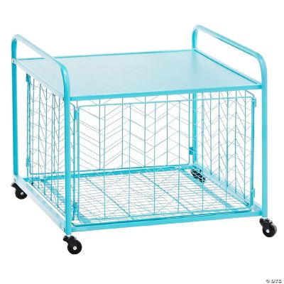 mDesign Small Portable Mini Fridge Storage Cart with Wheels/Handles