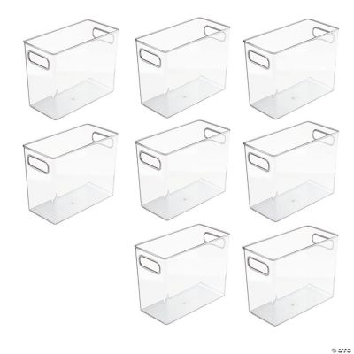 mDesign Tall Plastic Desk Organizer Office Bin with Handles 8 Pack