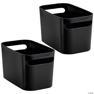 mDesign Plastic Bathroom Vanity Storage Organizer Bin, 10" Long, 2 Pack