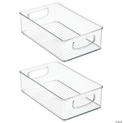 mDesign Small Plastic Bathroom Storage Container Bin with Handles, 2