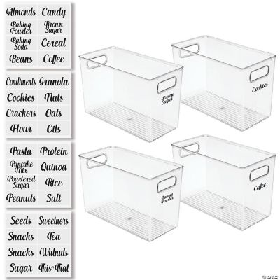 mDesign Plastic Kitchen Storage Organizer Bin with Handles, Set of 5