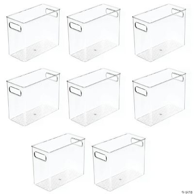 mDesign Tall Plastic Kitchen Storage Organizer Bin with Handles , 8 Pack, Clear Oriental Trading