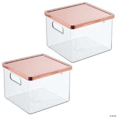 Clear Medium Locking Storage Bins with Lids- 3 Pc. | Oriental Trading