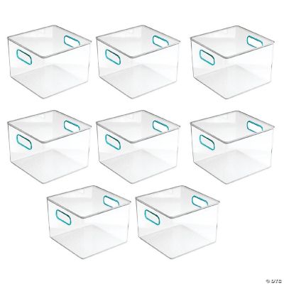 mDesign Plastic Kitchen Food Storage Organizer Bin, Handles, 8 Pack