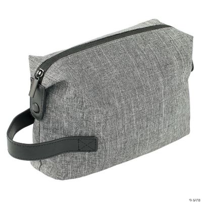 mDesign Fabric Travel Toiletry and Cosmetic Bag, Zipper/Handle - Gray ...