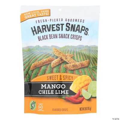 Calbee Snapea Crisp Black Bean Crisps Mango Chile Lime Case of 12 3 oz