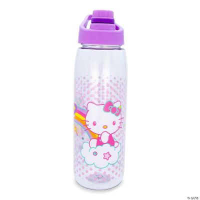 Sanrio Hello Kitty and Joey Rainbow Plastic Water Bottle With ScrewTop