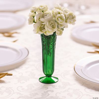 Vintage Green Plastic Bud Vases 12 Pc. Oriental Trading