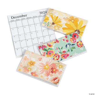 2024 - 2025 Floral Pocket Calendars - 12 Pc. - Discontinued