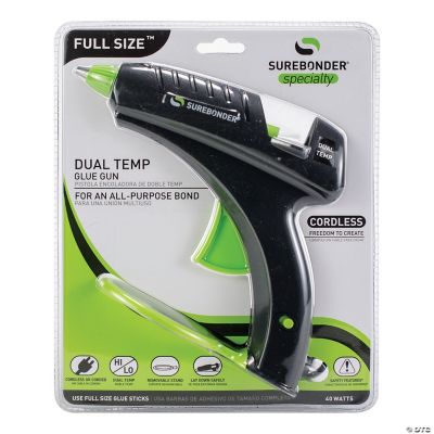 Surebonder DualTemp Full Size Cordless/Corded Hot Glue GunBlack