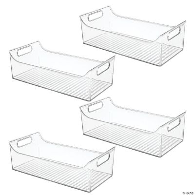 mDesign Slim Plastic Kitchen Pantry Storage Organizer Bin, 4 Pack, Clear Oriental Trading