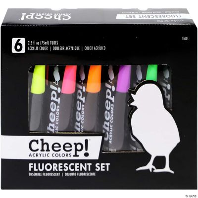 Cheep! Acrylic Paint Set Fluorescent 6 pc.