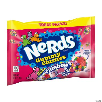 Nerds Candy Gummy Clusters, Rainbow, Share Pouch, 3 oz, 12-count