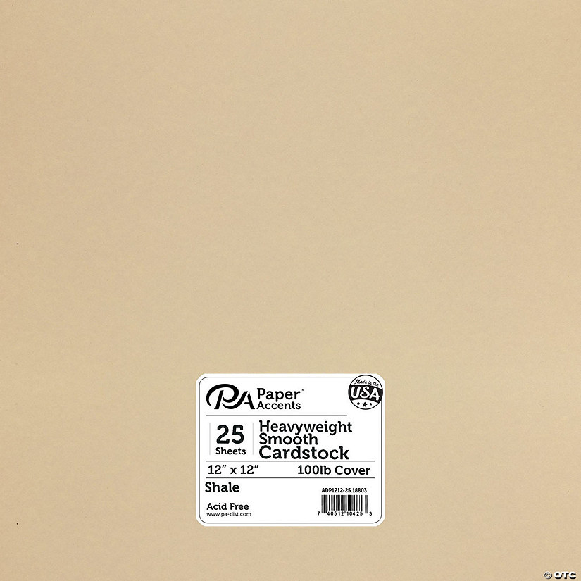 Paper Accents Cardstock 12x 12 Heavyweight Smooth 100lb Shale 25pc
