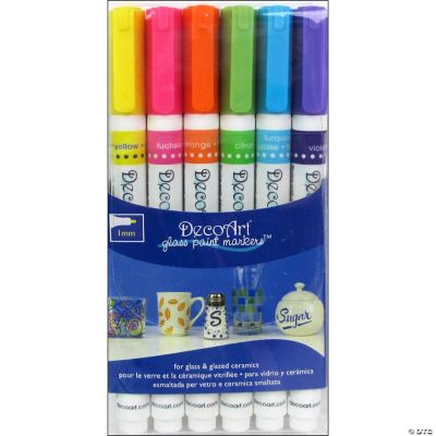 DecoArt Glass Paint Marker Brights 1mm