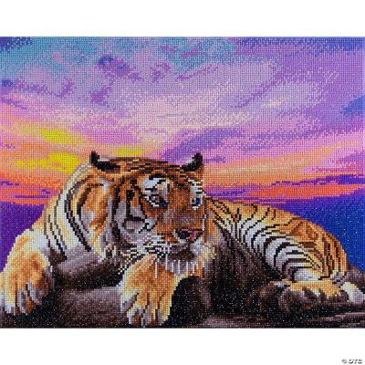 Diamond Art Kit 16"x 14" Advanced Tiger Oriental Trading