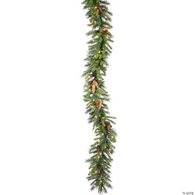 Vickerman 50' Cheyenne Artificial Christmas Garland, Warm White LED ...