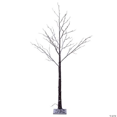 Vickerman 6' Brown Frosted Twig Tree, Warm White 3mm Wide Angle LED