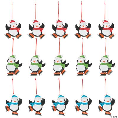 Skating Penguins Christmas Decoration 