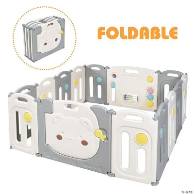 Costway 14-Panel Foldable Baby Playpen Kids Safety Yard Activity Center ...