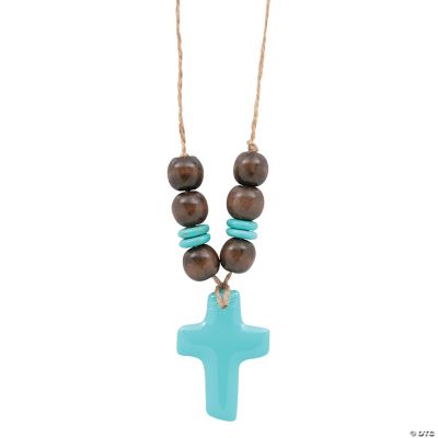 Southwest VBS Turquoise Cross Necklace Craft Kit Makes 12 Less Than