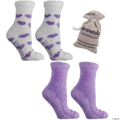 Women's NonSkid Warm Soft and Fuzzy Lavender Infused 2Pair Pack